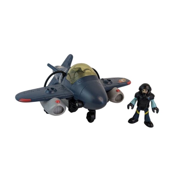 Fisher Price Imaginext Sky Racer Twister Jet Plane #3 & Pilot Figure Toy - Picture 1 of 6